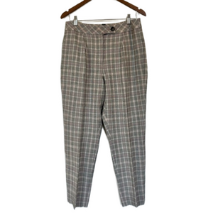 RW & Co. Plaid Trousers NWT Size 10 High Rise Tapered Straight Leg Dress Pants